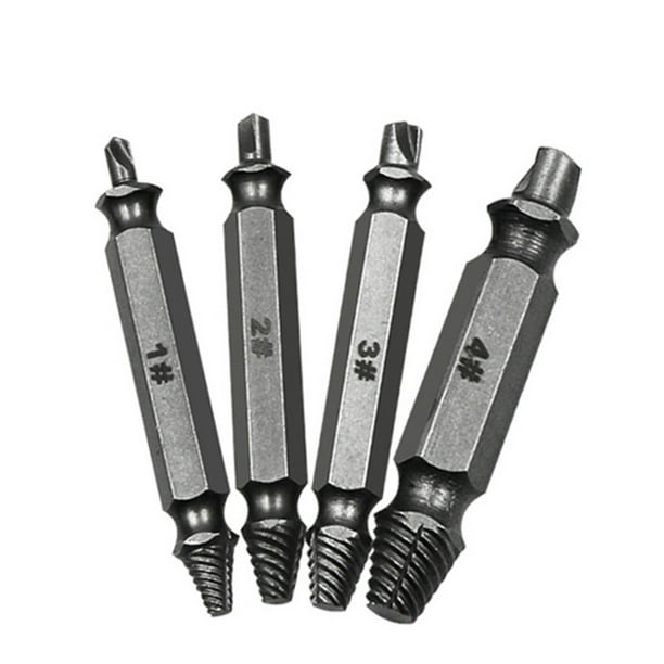 4Pcs Screw Extractor Drill Bits Set Kits Bolt Remover Speed Out DIY Useful Tool 